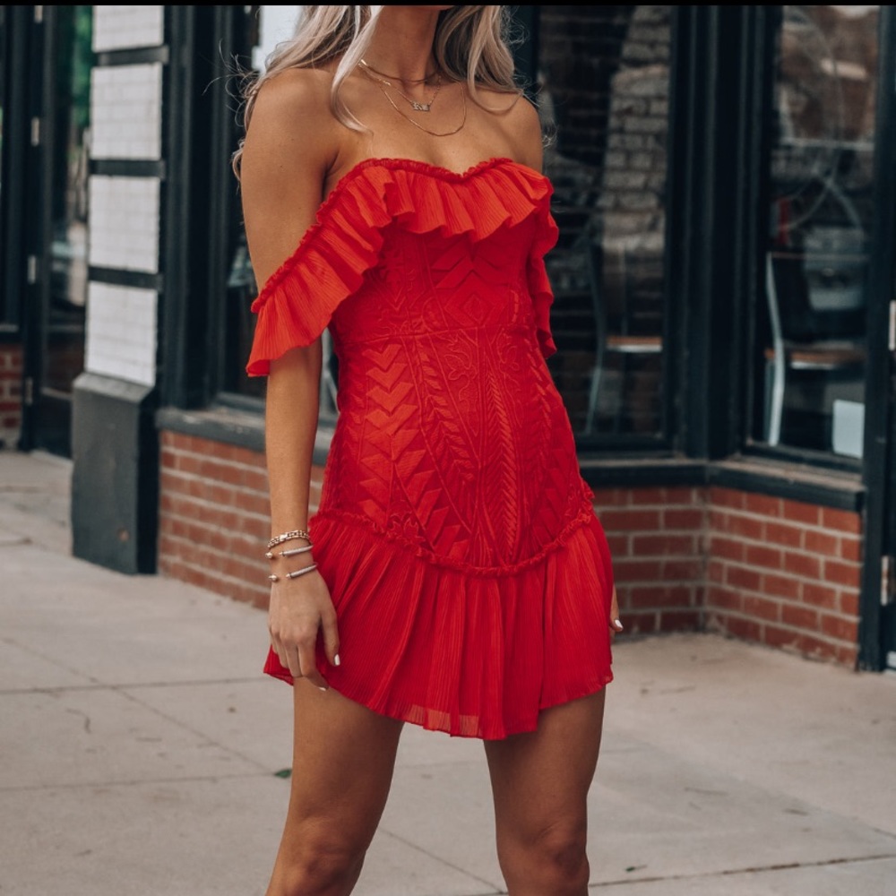 Saints and Secrets Hope mini dress- RED
